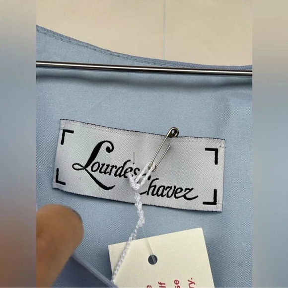 Lourdes Chávez light blue dress size 10 - Picture 3 of 12